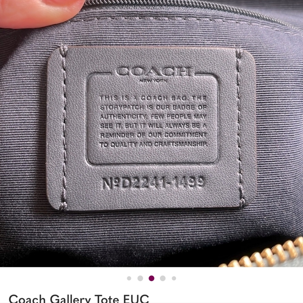 Coach Signature Gallery Leather Tote Bag NWOT - Picture 14 of 17